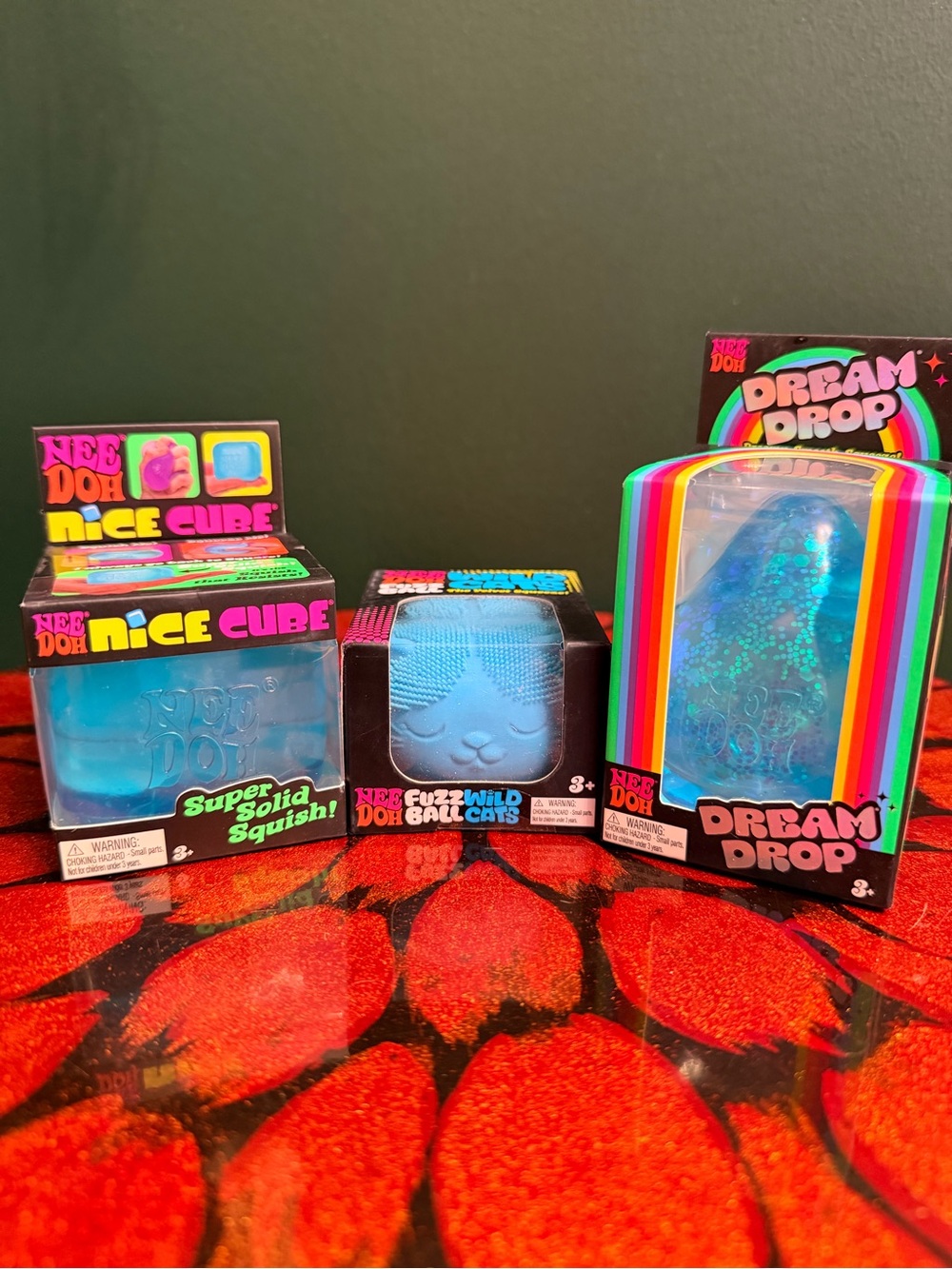 Needoh Bundle! Blue Dream Drop & Nice Cube & HTF Fuzz Ball Wild Cat